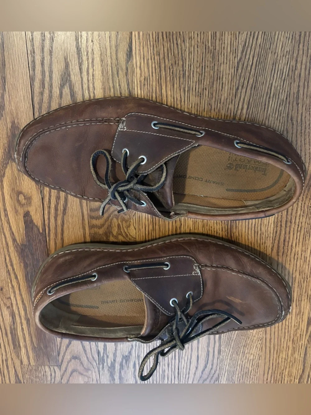 Timberland Men's Classic 2-Eye Brown Leather Boat Shoes - Size 10.5 M
